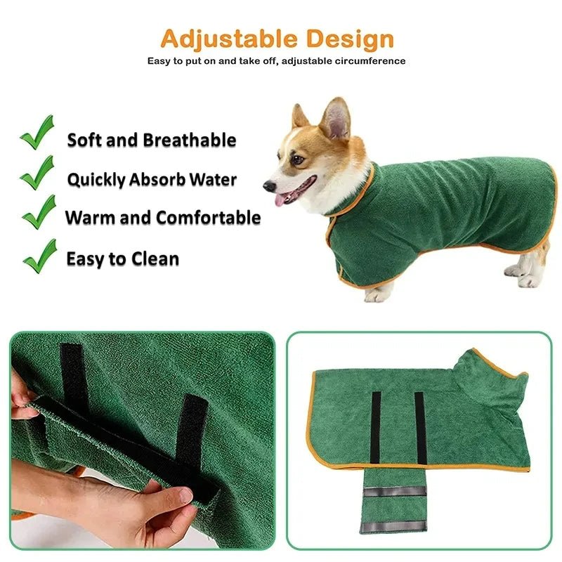 PawDry - Quick - Drying Microfiber Dog Bathrobe - Levora