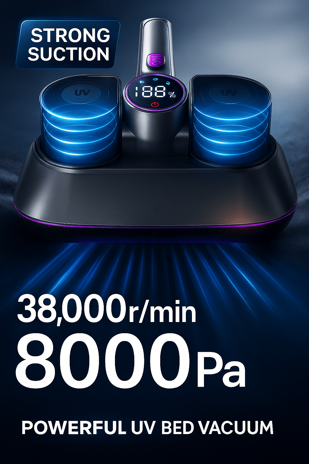 SakerPlus™ 2.0 UV Vacuum – 99.9% Dust, Mites, Bacteria & Pet Hair, 16KPa Suction & UV Sterilization - Levora