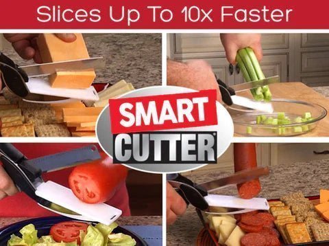 Smartcutter™ 2 in 1 Kitchen Knife – cuts food in seconds - Levora