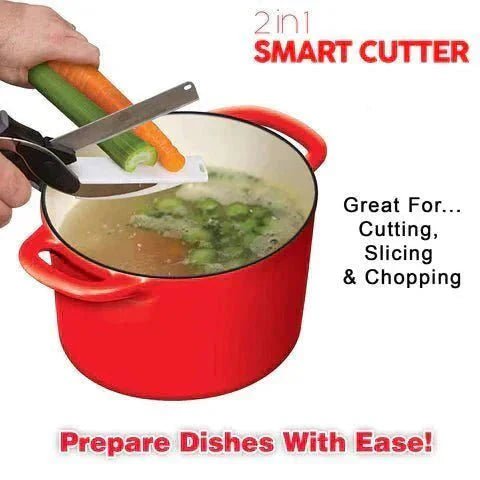 Smartcutter™ 2 in 1 Kitchen Knife – cuts food in seconds - Levora