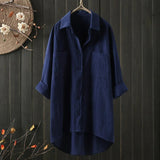 Angelina - Long - Sleeve Blouse with Relaxed Fit - Levora