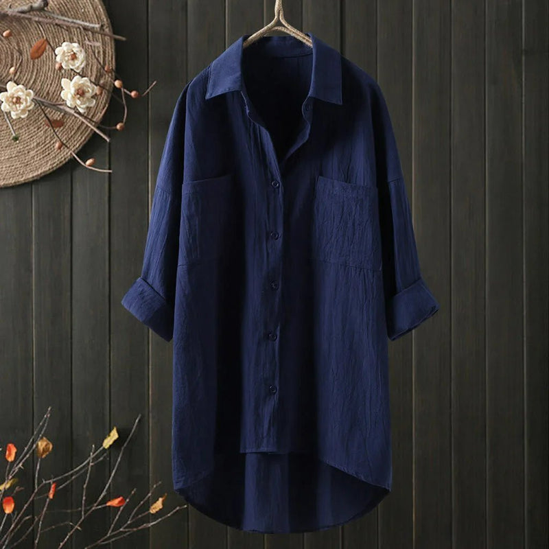 Angelina - Long - Sleeve Blouse with Relaxed Fit - Levora