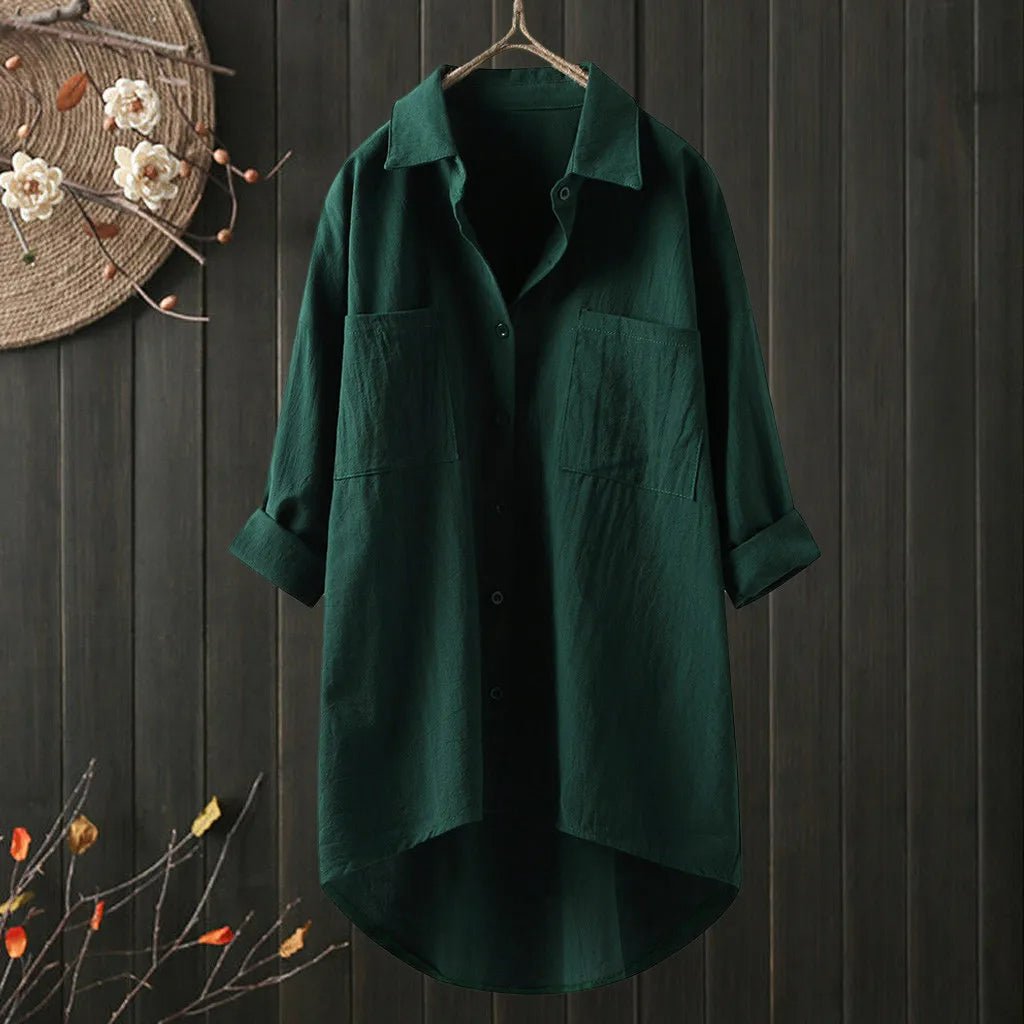 Angelina - Long - Sleeve Blouse with Relaxed Fit - Levora