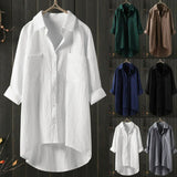 Angelina - Long - Sleeve Blouse with Relaxed Fit - Levora