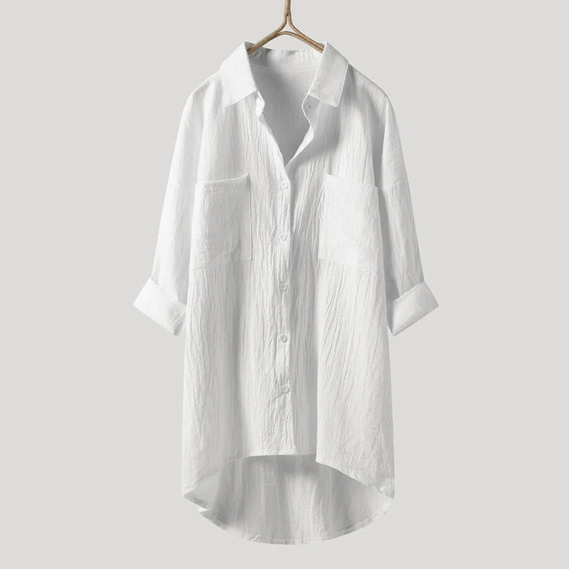 Angelina - Long - Sleeve Blouse with Relaxed Fit - Levora