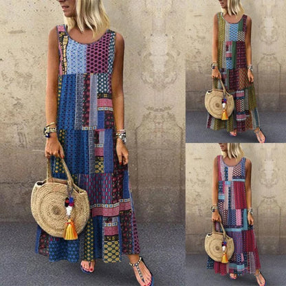 Claudette - Summer Ethno Casual Dress - Levora