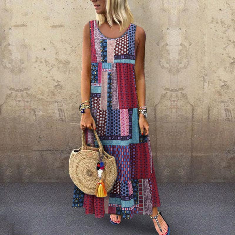 Claudette - Summer Ethno Casual Dress - Levora