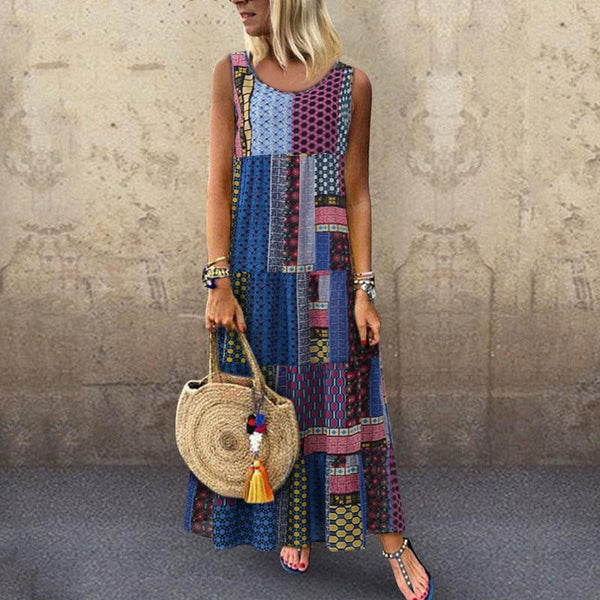 Claudette - Summer Ethno Casual Dress - Levora