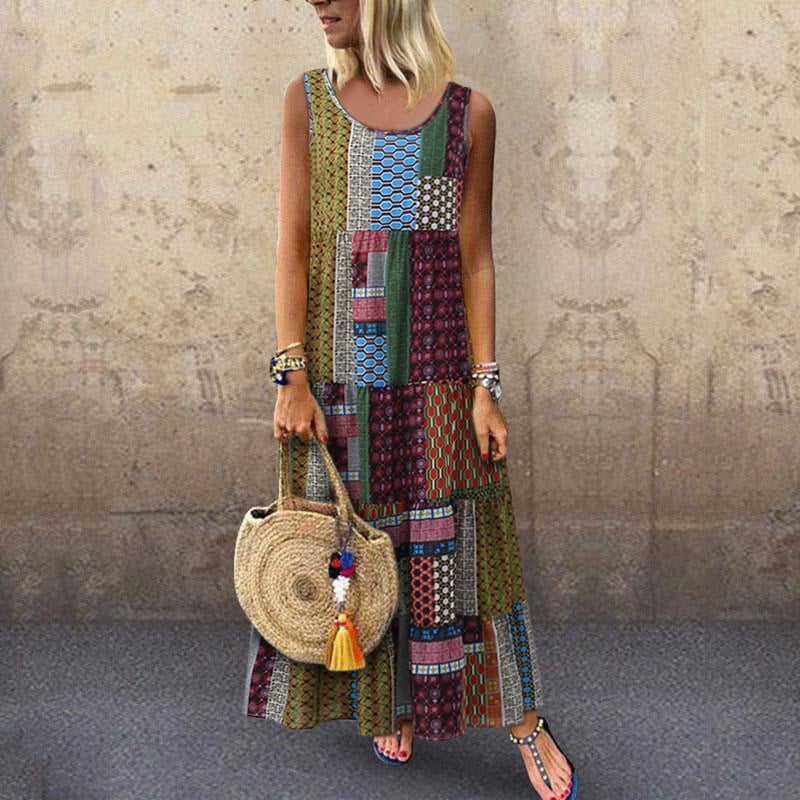 Claudette - Summer Ethno Casual Dress - Levora