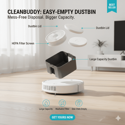 CleanBuddy™ 4 - in - 1 Smart Robot Vacuum & Mop - Levora