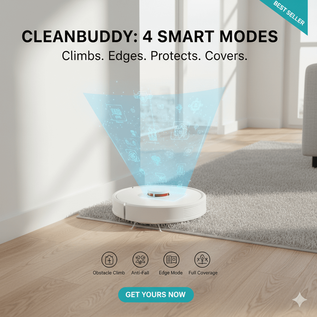 CleanBuddy™ 4 - in - 1 Smart Robot Vacuum & Mop - Levora