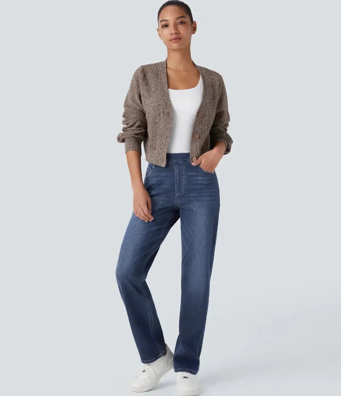 ComfortFit™ - Elastic and comfortable trousers with a high waist - Levora