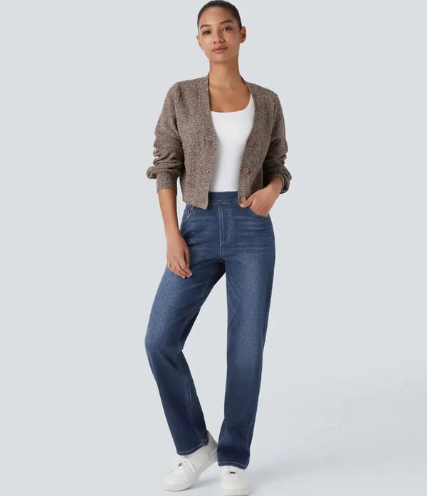 ComfortFit™ - Elastic and comfortable trousers with a high waist - Levora