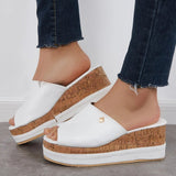 Leslie - Slip - On Platform Sandals - Levora