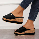 Leslie - Slip - On Platform Sandals - Levora