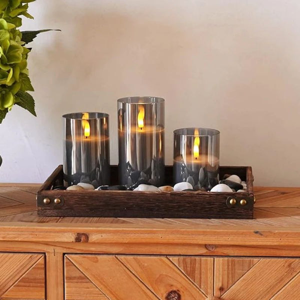 LuminaGlow - Realistic Candle Set - Levora