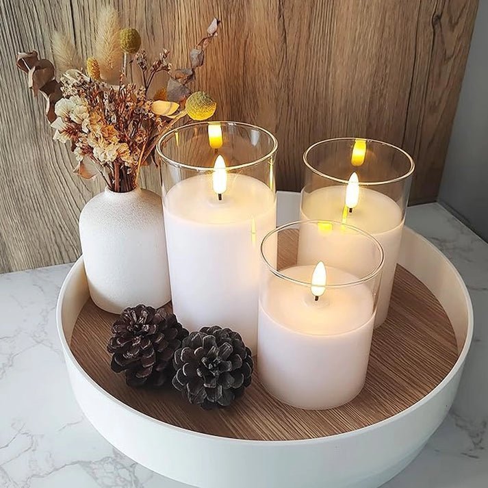 LuminaGlow - Realistic Candle Set - Levora
