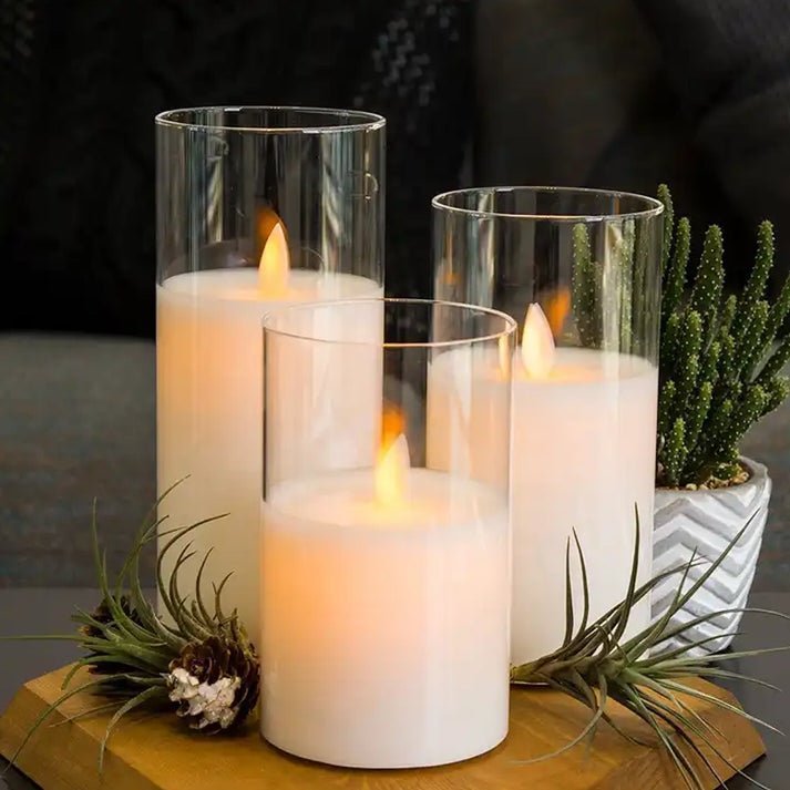 LuminaGlow - Realistic Candle Set - Levora