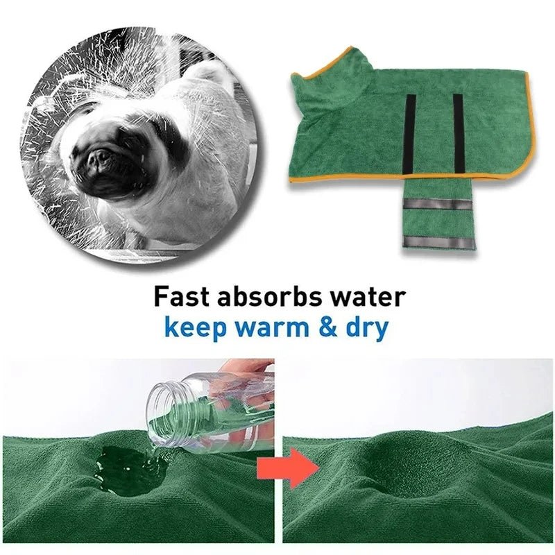 PawDry - Quick - Drying Microfiber Dog Bathrobe - Levora