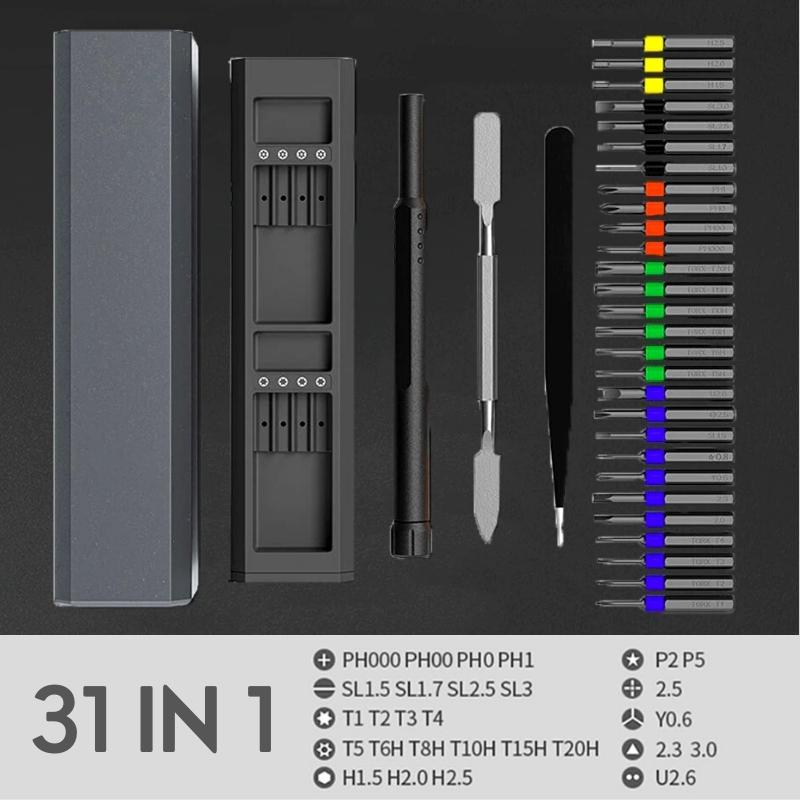 PrecisionFix™ - 31 - in - 1 Screwdriver Set for Hassle - Free Repairs - Levora