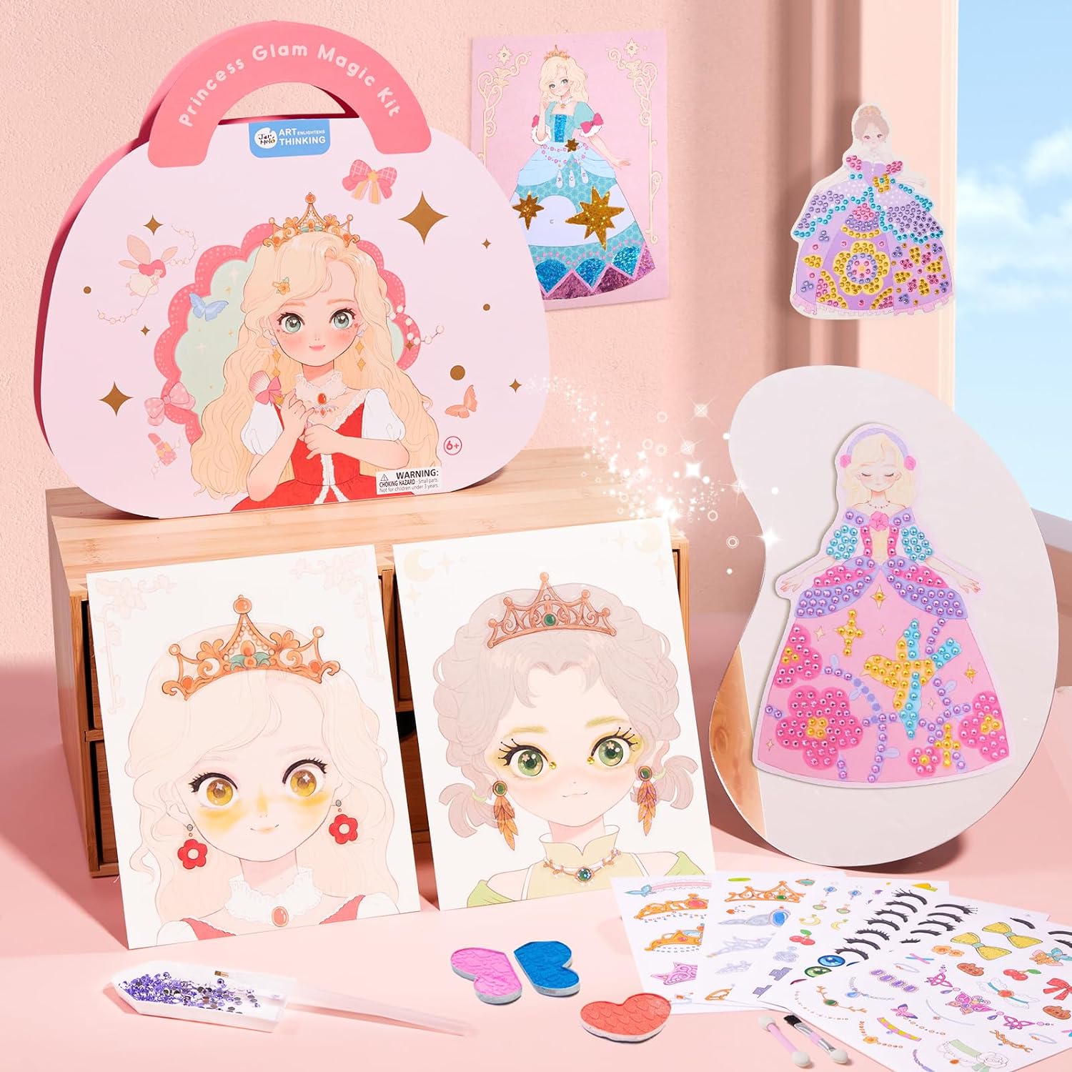 Princess Glam Kit© - 3 - in - 1 Makeup Set for Kids’ Play (Costume and Makeup) - Levora