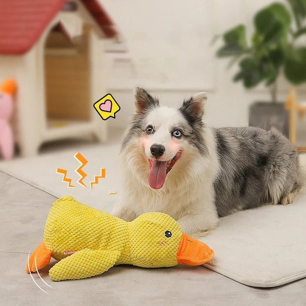 Quacky - Ultimate Plush Dog Toy – Duck Shape - Levora
