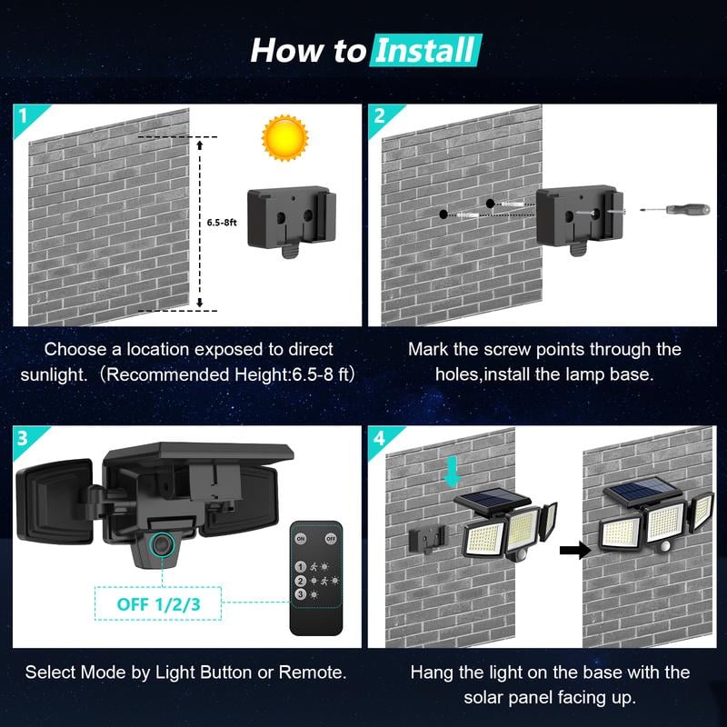 Sakerplus Solar Outdoor Lights - Levora