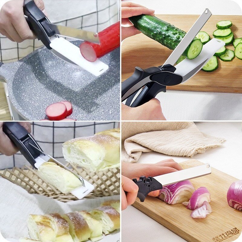 Smartcutter™ 2 in 1 Kitchen Knife – cuts food in seconds - Levora