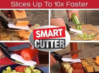 Smartcutter™ 2 in 1 Kitchen Knife – cuts food in seconds - Levora