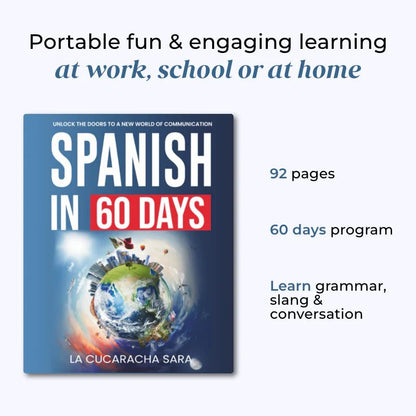 Spanish in 60 Days™ – Learning Workbook - Levora